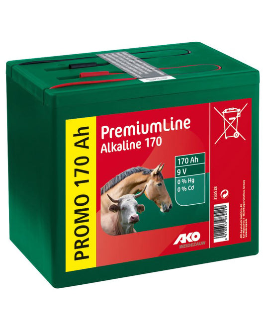 Alkaliparisto 9V, 170 Ah