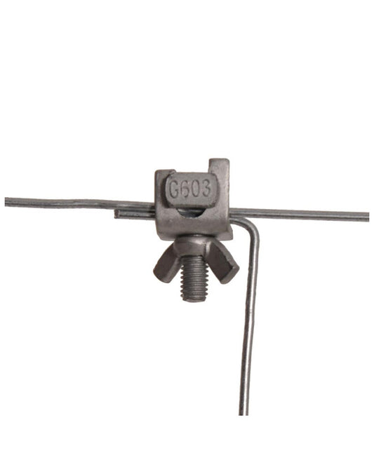 Kosketinpuristin kulmassa siipimutterilla