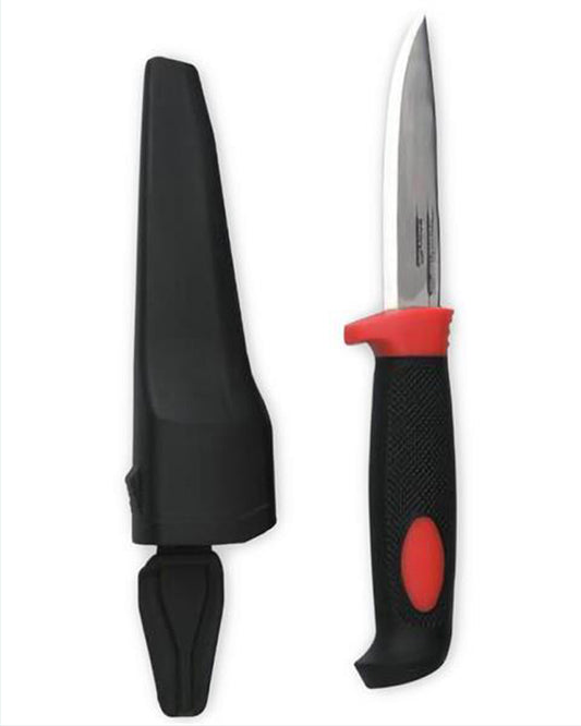 Arbejdskniv med gummihåndtag