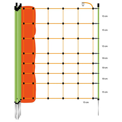 Gallagher EuroNetz Fårnät- med enkel spets 90 cm × 50 m