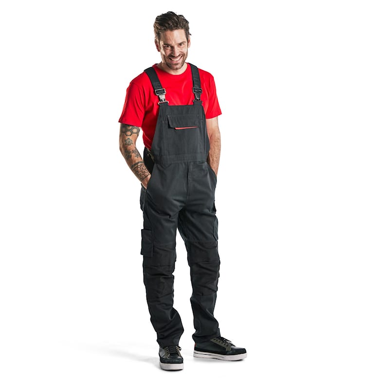 Blåkläder 2695 Hängselbyxa med Stretch – slitstark servicebyxa i ripstop