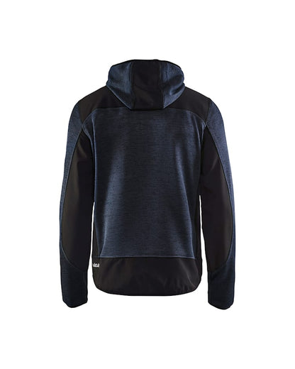 Stickad jacka blåkläder