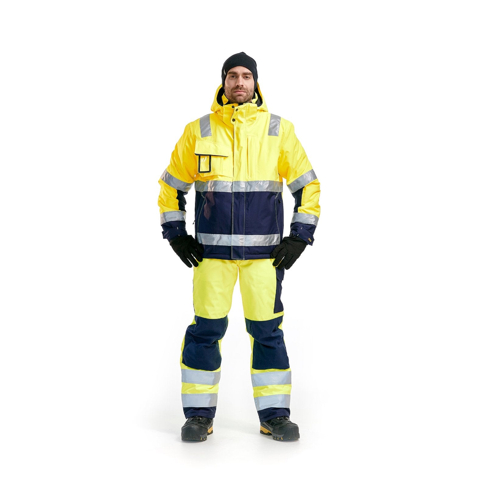 Varselgul/Marinblå