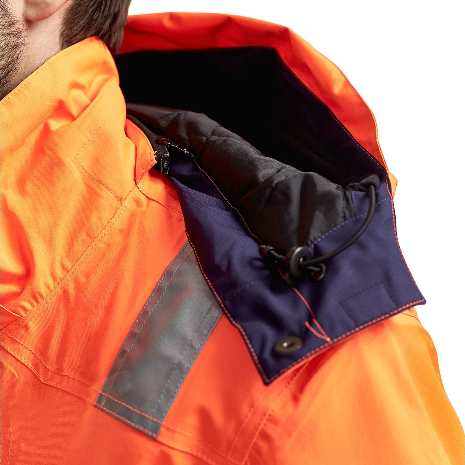 Varselorange/Marinblå