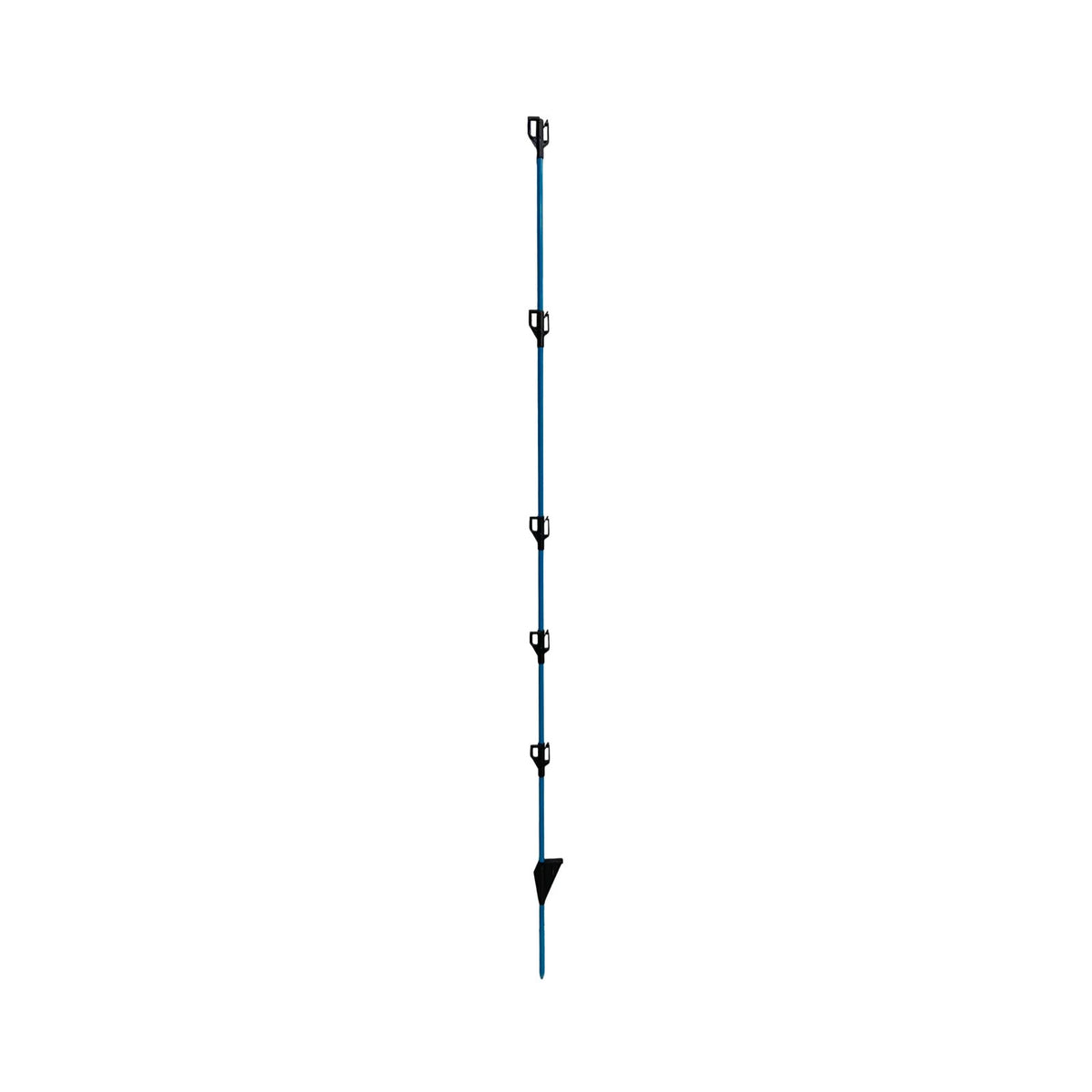 Glasfiberstolpe Compact+ Blå – 10-pack med isolatorer och fotsteg