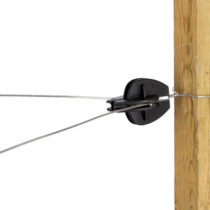 Hörnisolator med metallinsats 10-pack - För start och avslut av stängseltråd