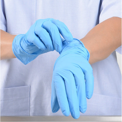KRUTEX Nitrile Mjölkhandske – Extra stark, puderfri 100-p
