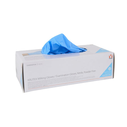 KRUTEX Nitrile Mjölkhandske – Extra stark, puderfri 100-p