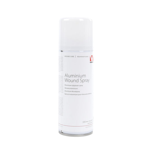 KRUUSE Aluminium Sårspray 200 ml med mikroniserat aluminium för skyddande sårvård på djur