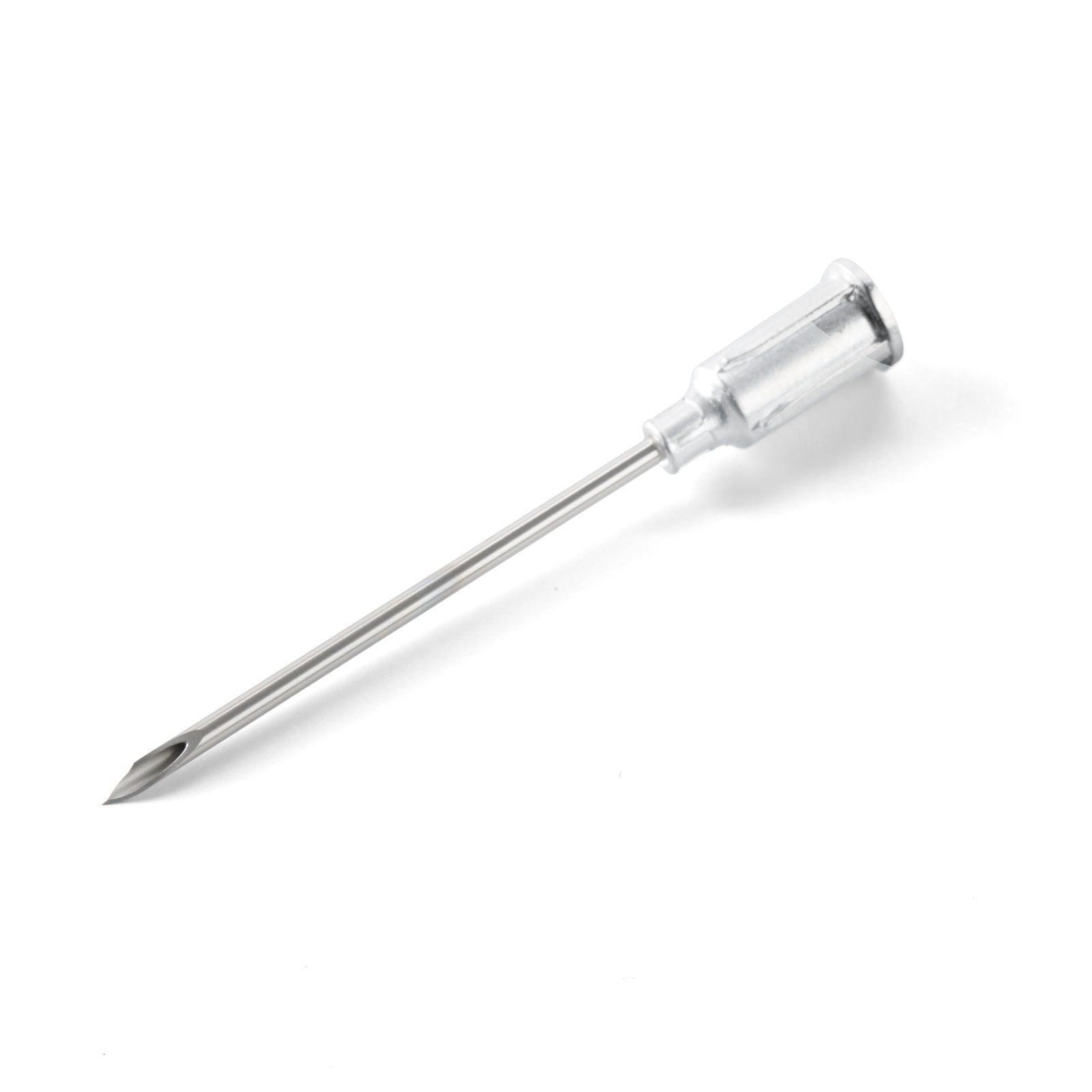 KRUUSE engångskanyl aluminium 1,6 x 38 mm med Luer Lock och fasad spets i 100-pack