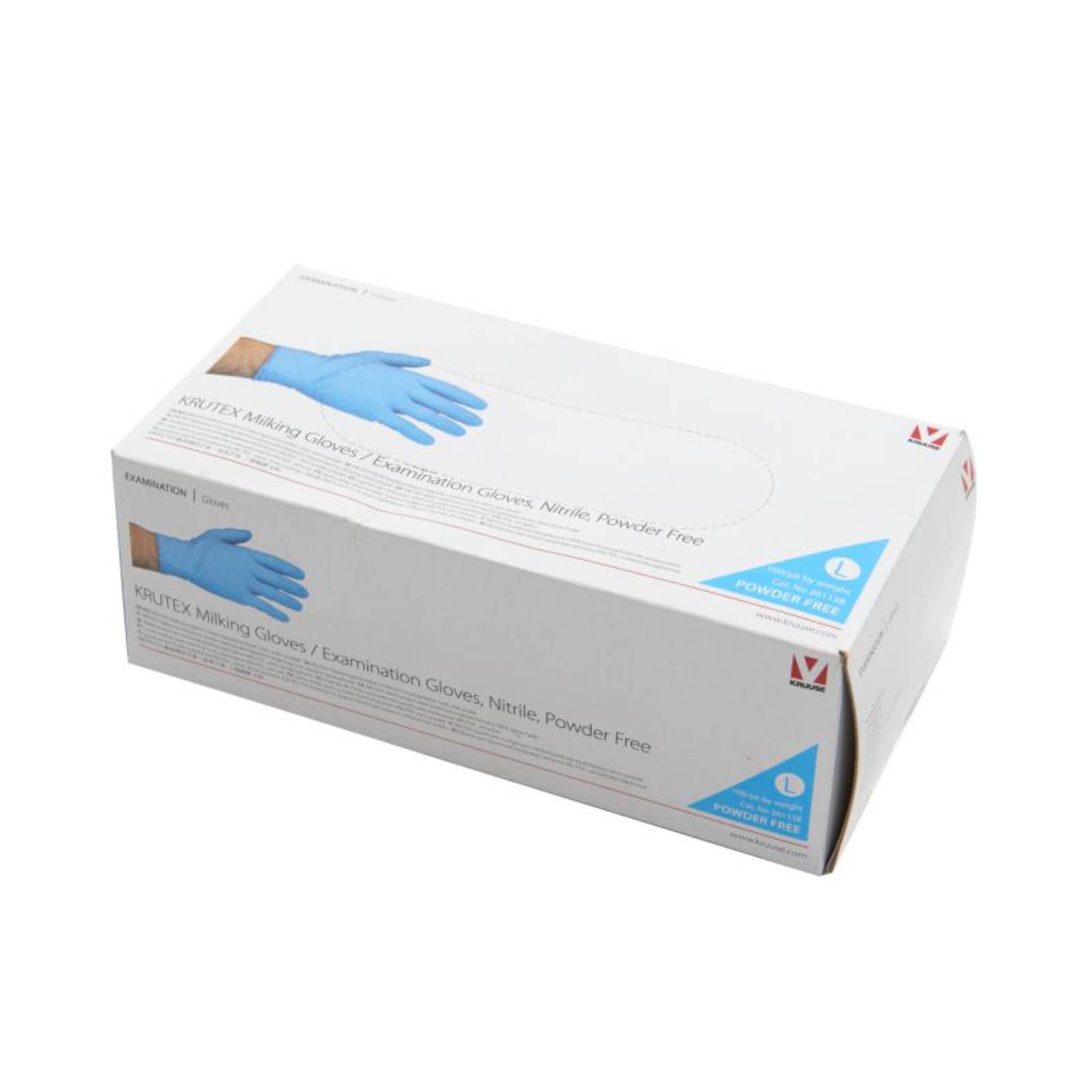 KRUTEX Nitrile Mjölkhandske – Extra stark, puderfri 100-p