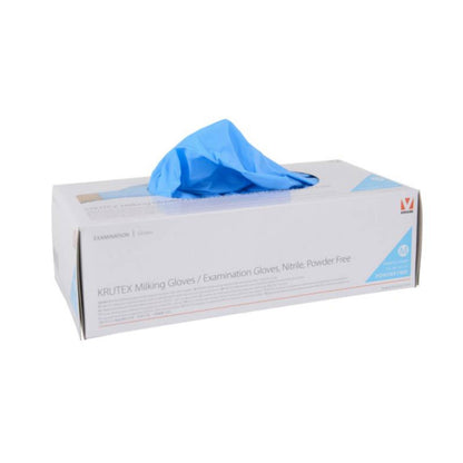 KRUTEX Nitrile Mjölkhandske – Extra stark, puderfri 100-p