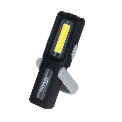 WorkFire 350 uppladdningsbar LED-handlampa med magnet, roterbar krok, USB-C och 350 lumen ljusstyrka