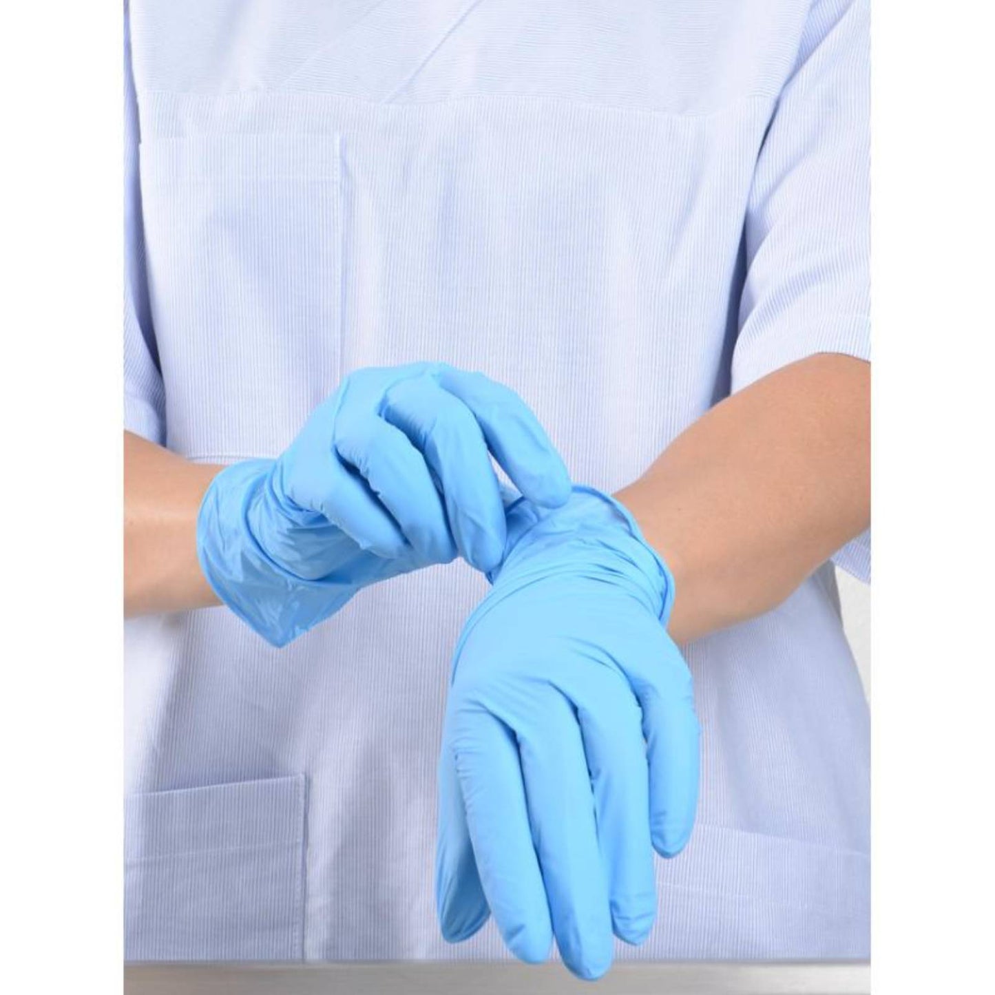 KRUTEX Nitrile Mjölkhandske – Extra stark, puderfri 100-p