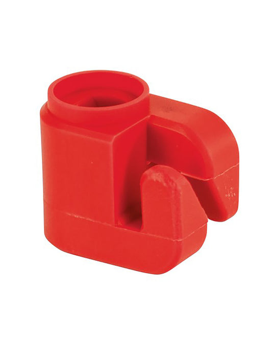 Toppisolator röd oval fjäderstålstolpe 25-p
