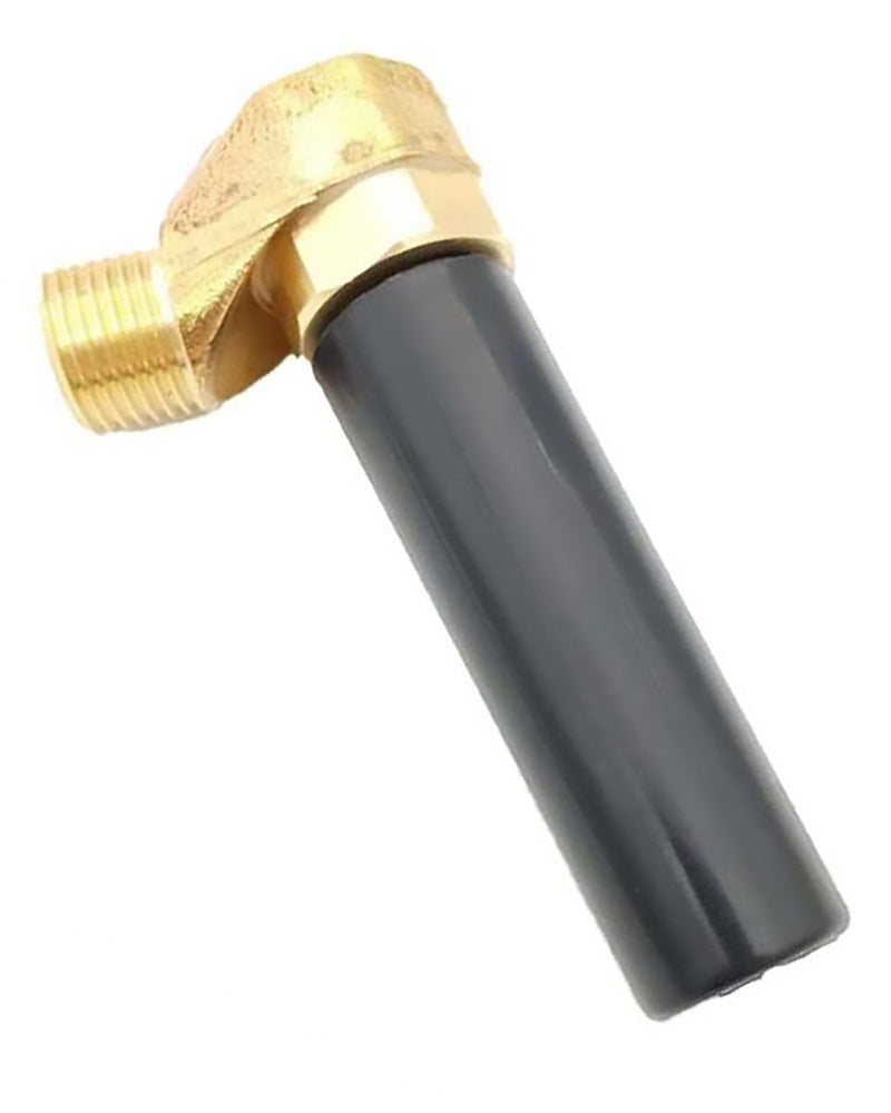 Rørventil kort 68mm, vinklet 1/2"