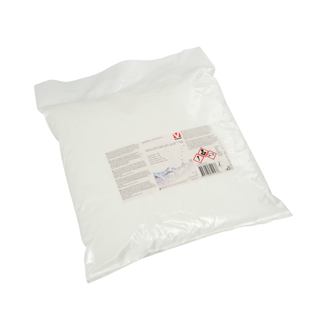 KRUUSE Salicylsyra 1 kg för professionell klöv- och hovvård inom veterinärvård och lantbruk