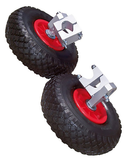 Stödhjul skottkärra