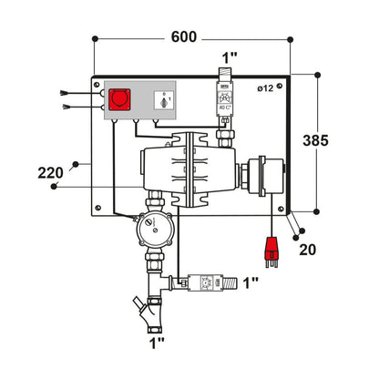 Suevia Värmeenhet Modell 311 – 400 V, 3000 W