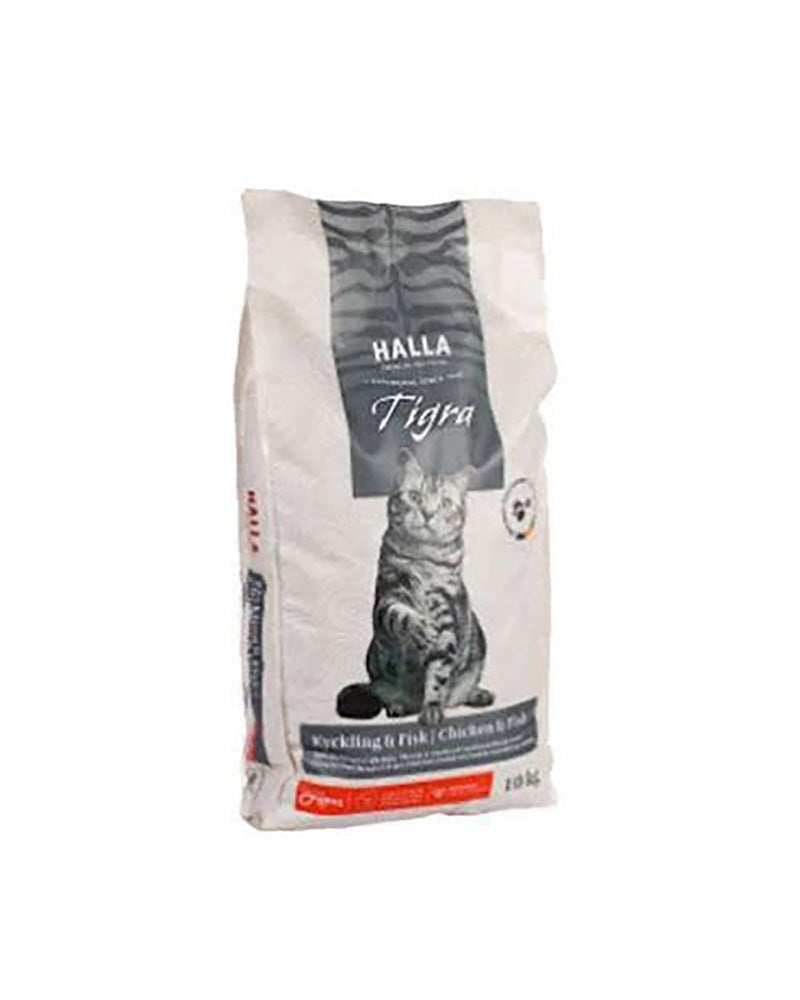 Kattfoder Halla Tigra Kyckling & Fisk 10kg