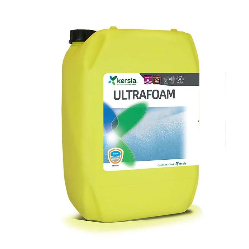 Kersia Ultrafoam 27 kg alkaliskt skummande rengöringsmedel för djuruppfödning