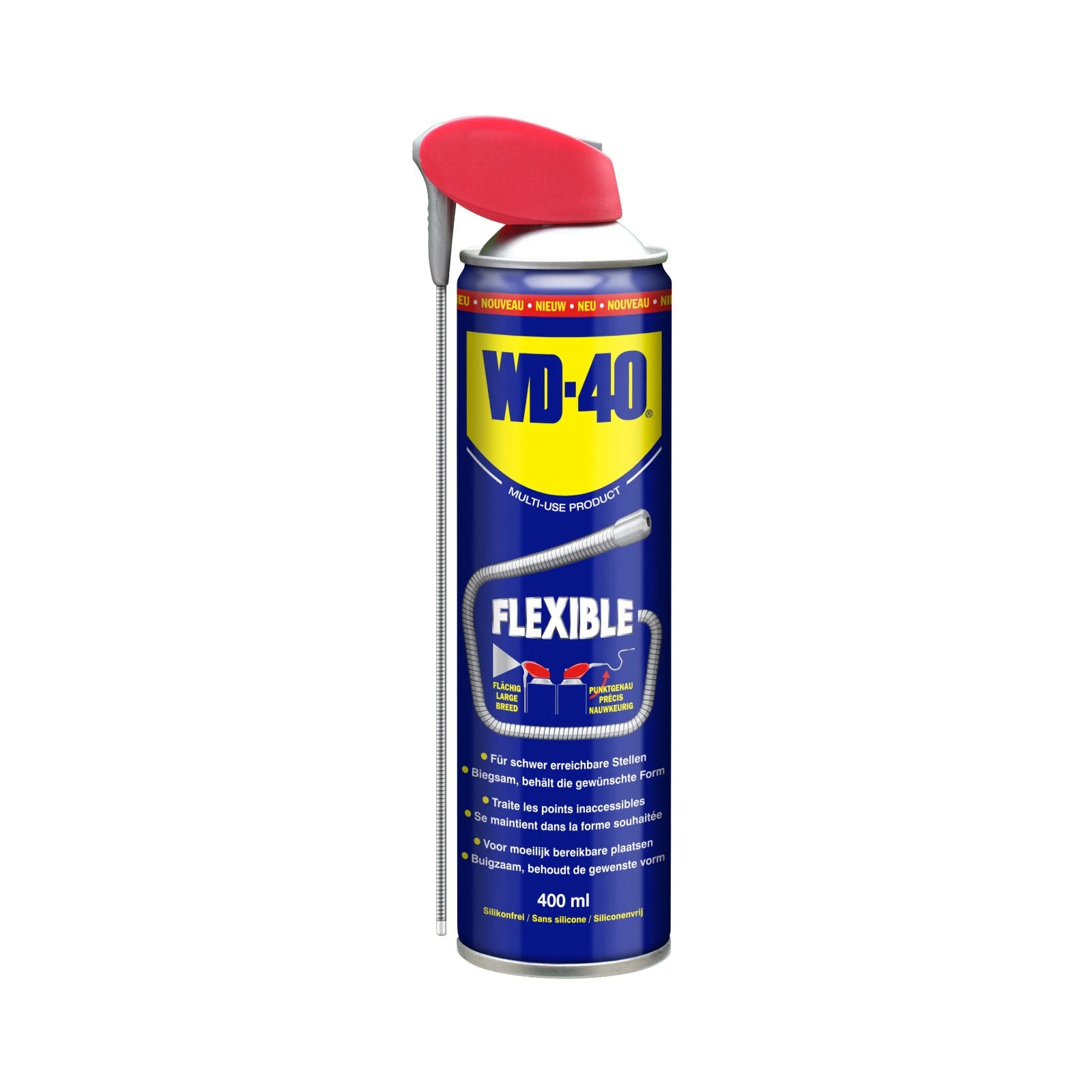 WD-40 400 ml med bøjeligt metalrør