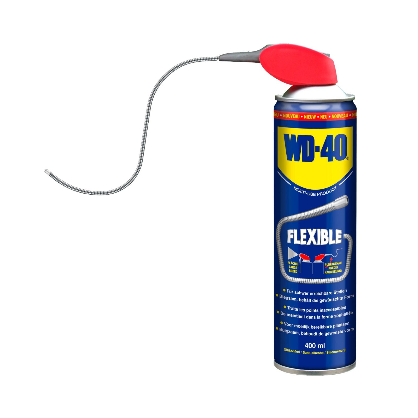 WD-40 400 ml med bøjeligt metalrør