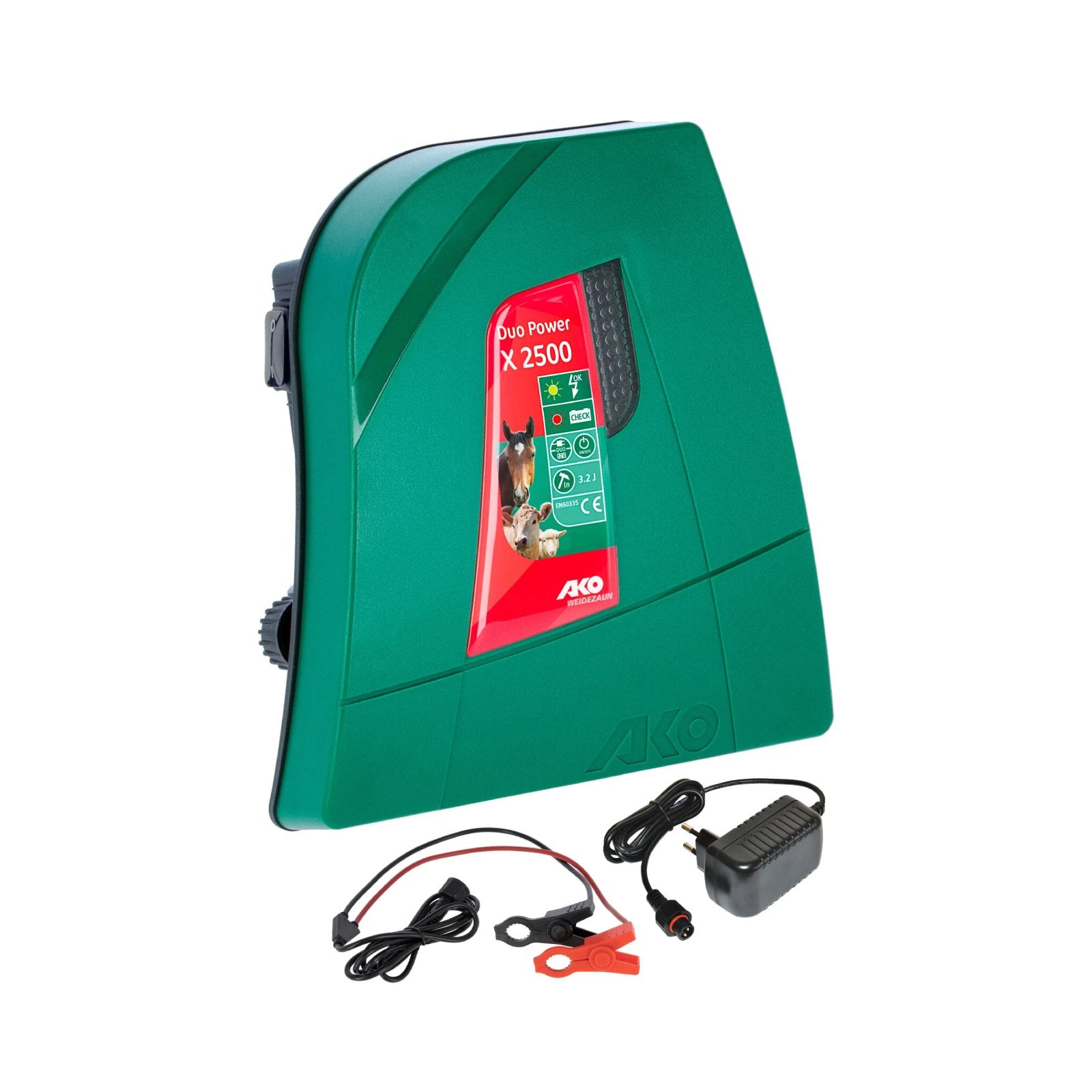 AKO Duo Power X2500 – flexibelt 12/230 V elaggregat för medelstora elstängsel