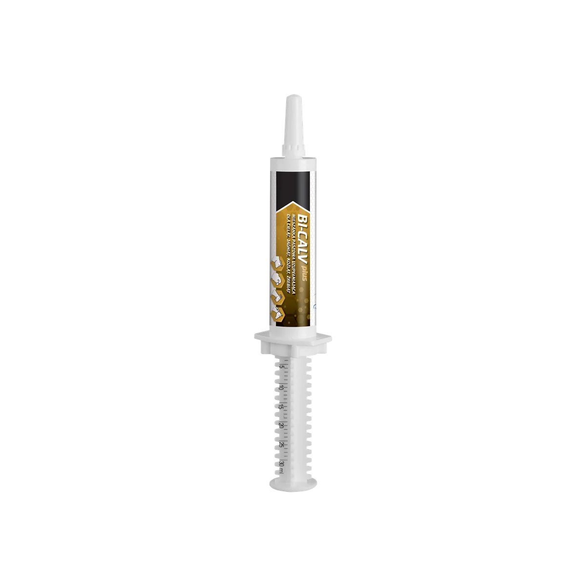 Bi-Kalv+ 30 ml energipasta i doseringsspruta för svaga eller nyfödda kalvar, lamm, föl och kid