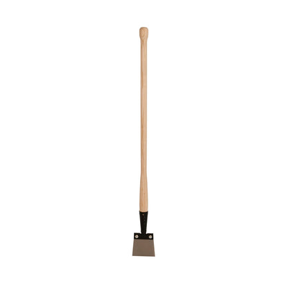 Barkspade/Ishacka med askskaft och slipad stålklinga för gård, stall och vinterarbete