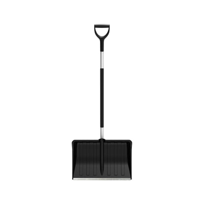 Snöskyffel M2 med aluminiumskaft, ergonomiskt D-handtag och kyltåligt plastblad