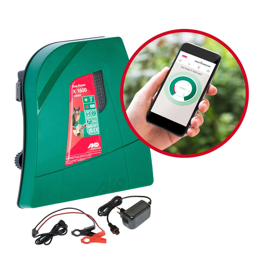 AKO Duo Power X1600 Smart – elaggregat med appstyrning för elstängsel upp till 12 km