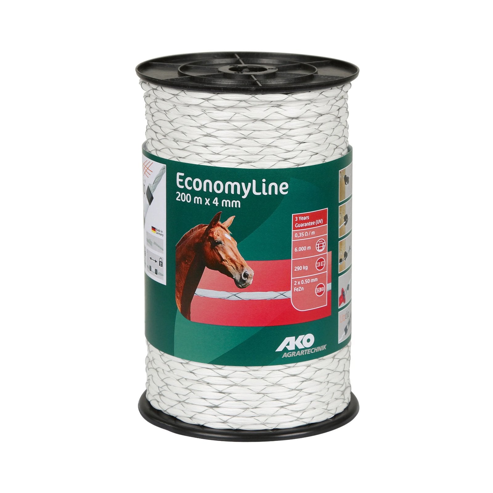 Ako Elrep 4 mm x 200 m – EconomyLine för elstängsel
