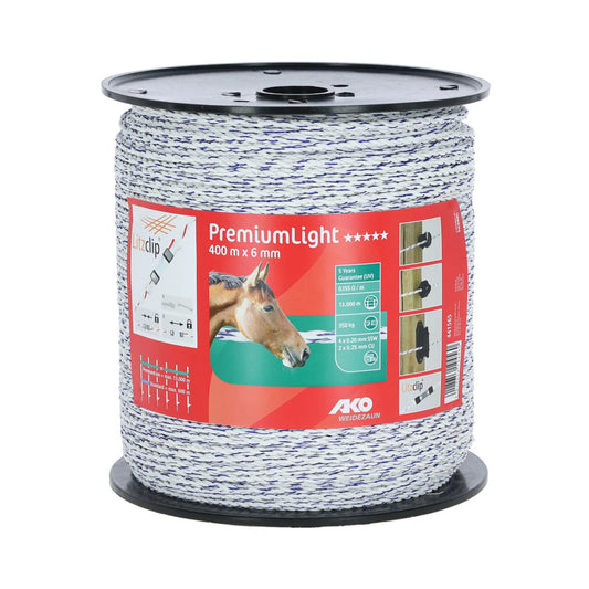 Elrep Premium Light 6 mm i 400 m för långa elstängsel
