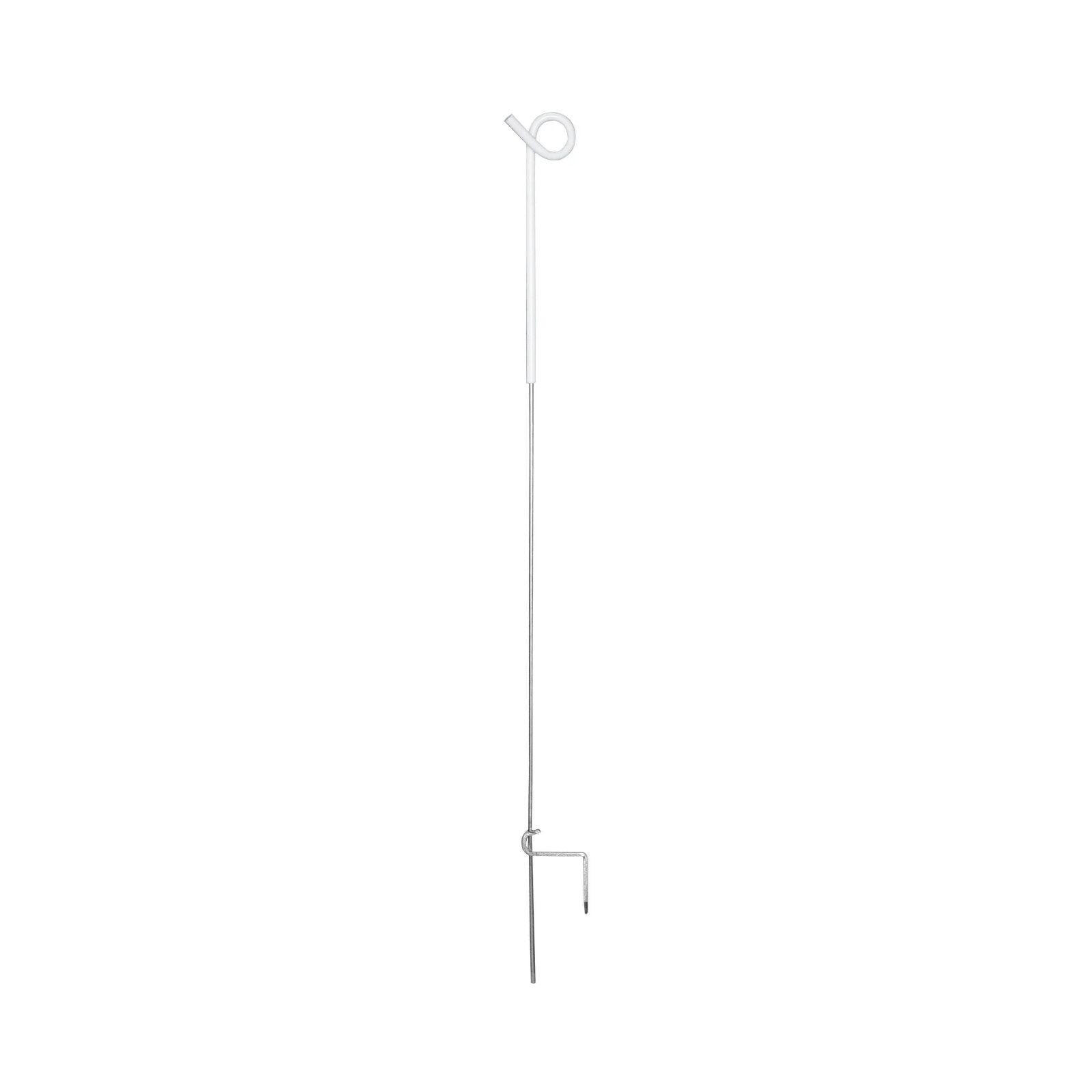 Galvaniserad fjäderstålstolpe med öglor 109 cm i 10-pack för elstängsel