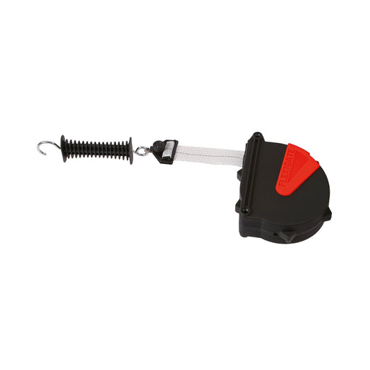 FlexiGate 7,5 m band Röd – automatisk upprullning & konstant ström