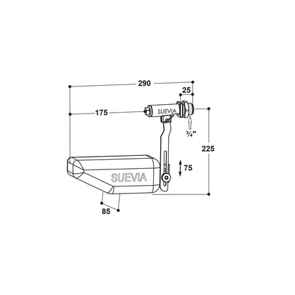 Flottörventil MAXIFLOW Mod. 700 - 3/4 tum för kar och tankar