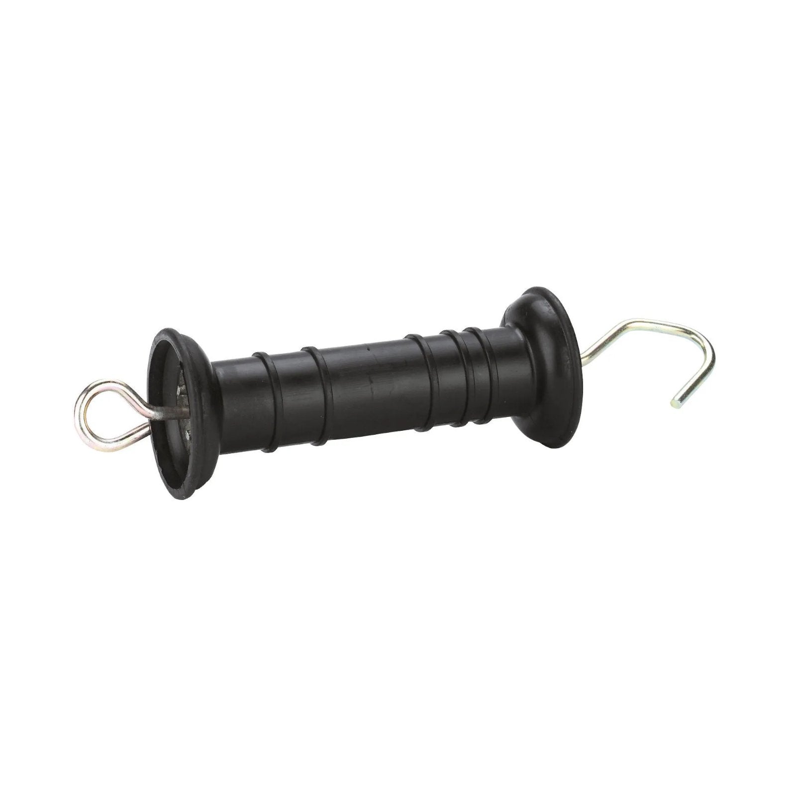 Svart grindhandtag från kerbl med krok och ögla. 5-pack