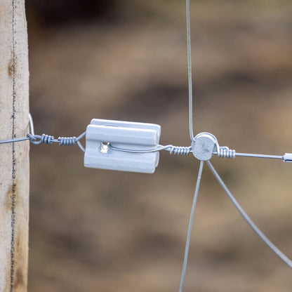 Hörnisolator av porslin 10-pack - För start och avslut av stängseltråd