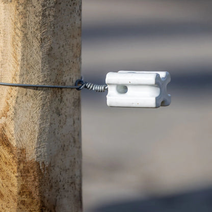 Hörnisolator av porslin 10-pack - För start och avslut av stängseltråd