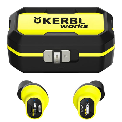 Kerbl Works Buds BT – Hörselskydd med Bluetooth och in-ear hörlurar i ett