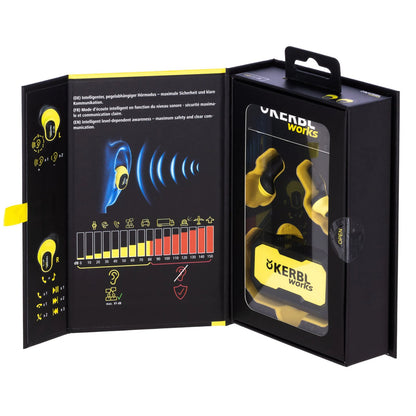 Kerbl Works Buds BT – Hörselskydd med Bluetooth och in-ear hörlurar i ett
