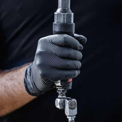 Engångshandskar X-Grip Svart (50-p) - Engångshandskar med extra grepp