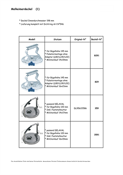 Låg i rustfrit stål med 1 indløb og plads til pulsator 120 mm