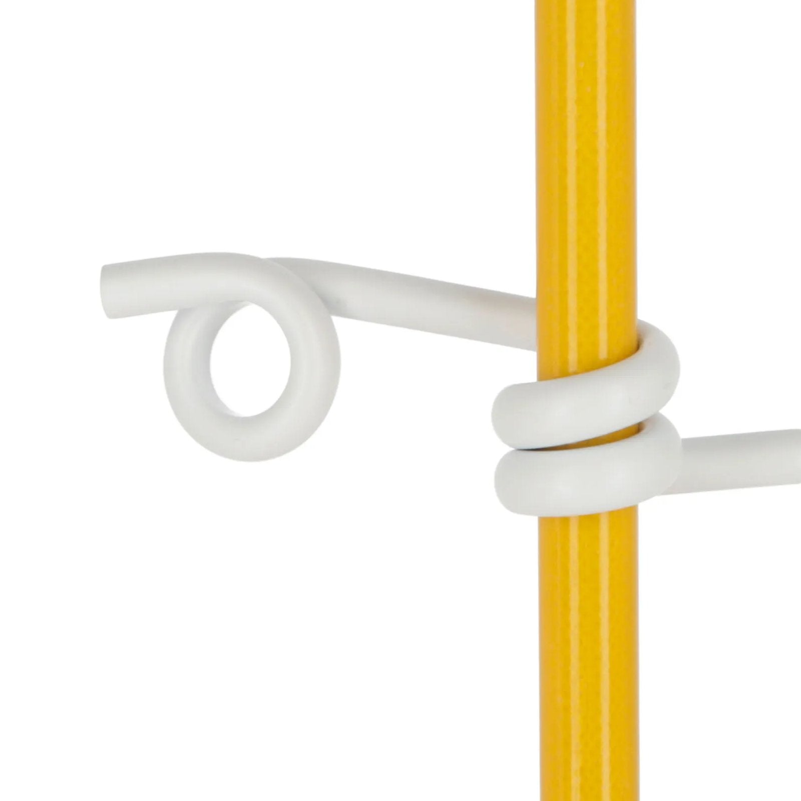 Vit mellanisolator för glasfiberstolpe 12 mm i 50-pack med clip-on-fäste