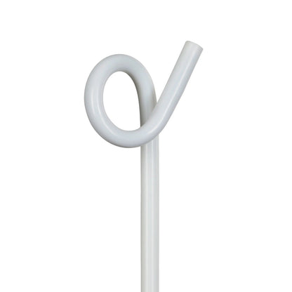 Valkoinen metallipylväs silmukalla 105 cm, 10 kpl