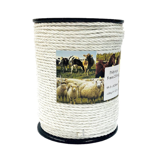 Polyrep för elstängsel med 3 x 0,40 mm rostfria ledare