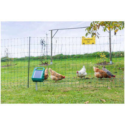 Kerbl/AKO PoultryNet All-In-One Kit Solar 50 m - Komplett elektrifierbart fjäderfänät