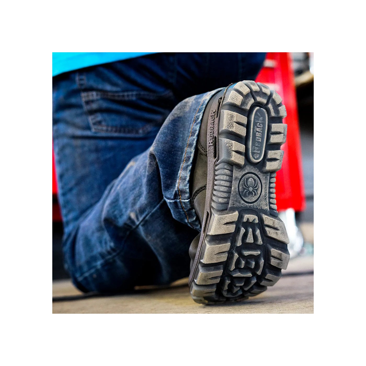 Redback Boots mustat teräshattu