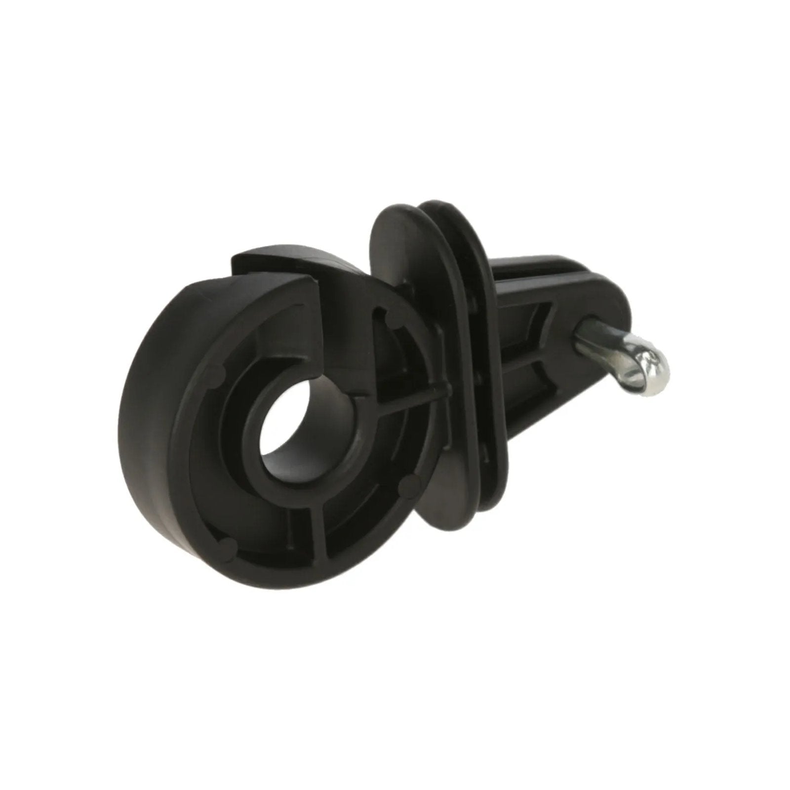 Ringisolator för vinklad stålstolpe i 25-pack och 125-pack för polytråd, rep och band.